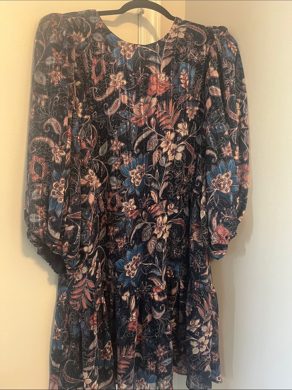 Sam & Jess Navy Floral Long-Sleeve Maxi Dress